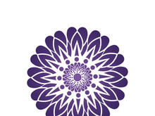 Traditional Asian colorful floral pattern Stained glass mosaic logo tile design inspiration