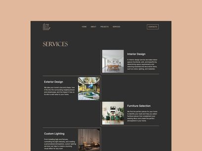 Interior Design Website Design Template