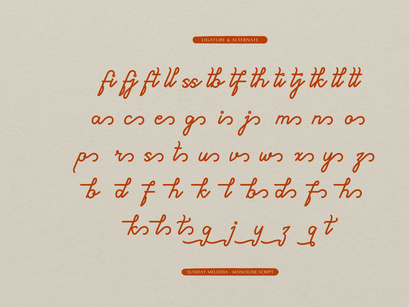Sunday Melodia | Monoline Script Font