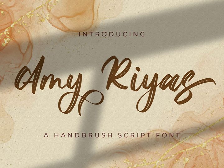 Amy Riyas - Textured Brush Font