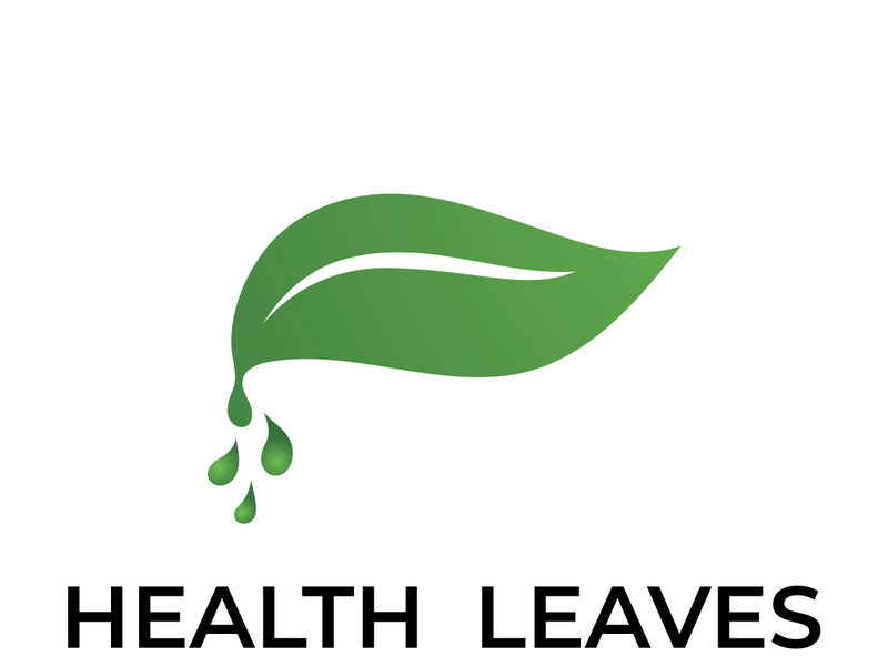 Green leaf logo design vector illustration
