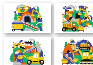 10 Mining Company Illustration
