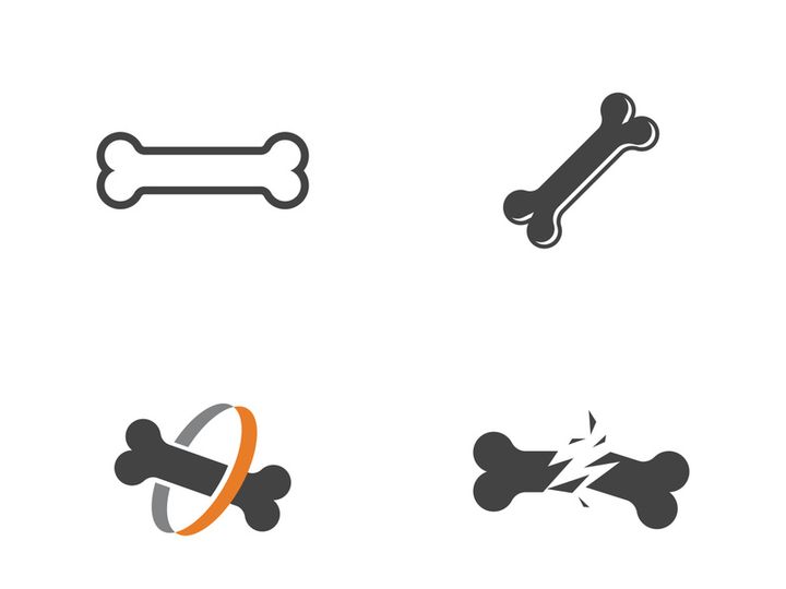 Bone icon design illustration