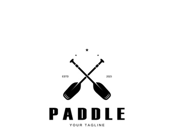 simple paddle logo,design for surfing,rafting,canoe,boat,surfing and rowing equipment business,vector preview picture