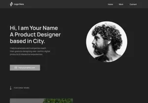 Dark Designer Portfolio – Figma Template