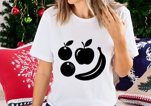 Fresh Healthy Fruit Icons Apple Orange Banana Food Vector
