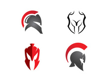 Spartan helmet logo vector design