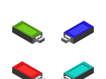 isometric usb drive preview picture