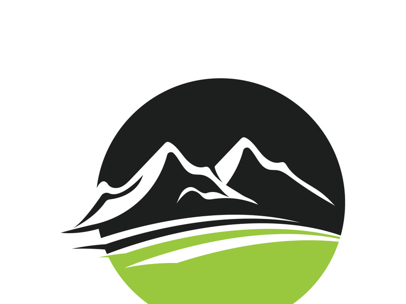 Mountain icon logo template vector illustration design
