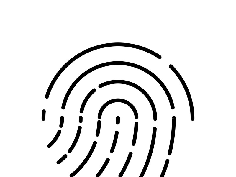 Digital fingerprint vector illustration logo icon
