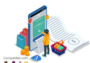 Online Shopping Illustration v2