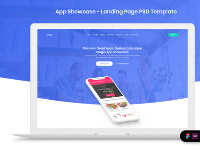App Showcase Landing Page Template