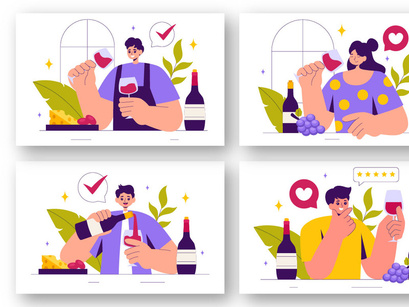 9 Tasting and Savoring Wine Illustration