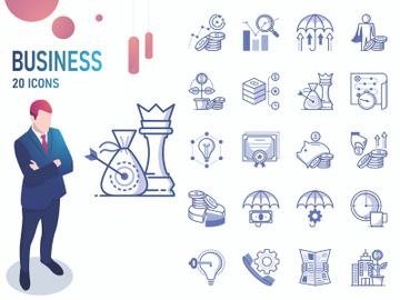 Bleu : Business And Finance IconSet preview picture