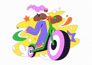 4 Scooter Vector Illustration