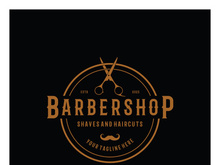 Barbershop logo vintage, retro, haircut, shaving, with scissors, shaving pole, comb, razor. for business, emblems, labels, barber shops, badges.