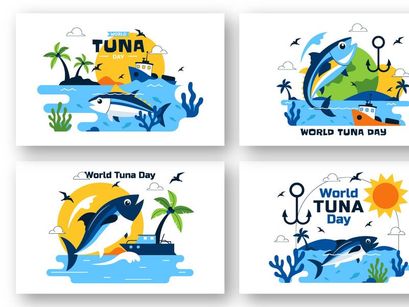 10 World Tuna Day Illustration