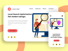 Local Search Optimization flat modern design.