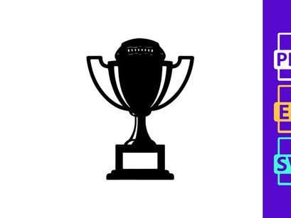 American football trophy award icon