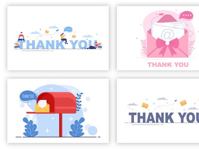 16 Email Thank You Banner Illustration