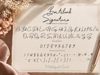 Bertiland Signature – Monoline Script Font