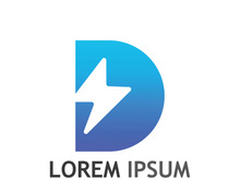 Colorful electric lightning logo design.