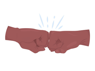 Greetings semi flat color vector hand gesture preview picture