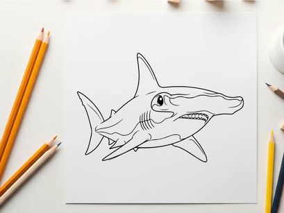 Shark attack flat design vector illustration scalable art