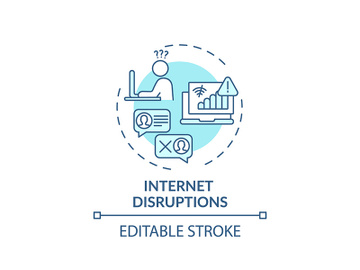 Internet disruptions concept icon preview picture