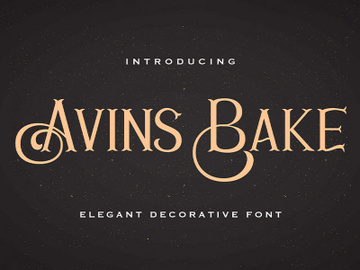 Avins Bake - Decorative Serif Font preview picture