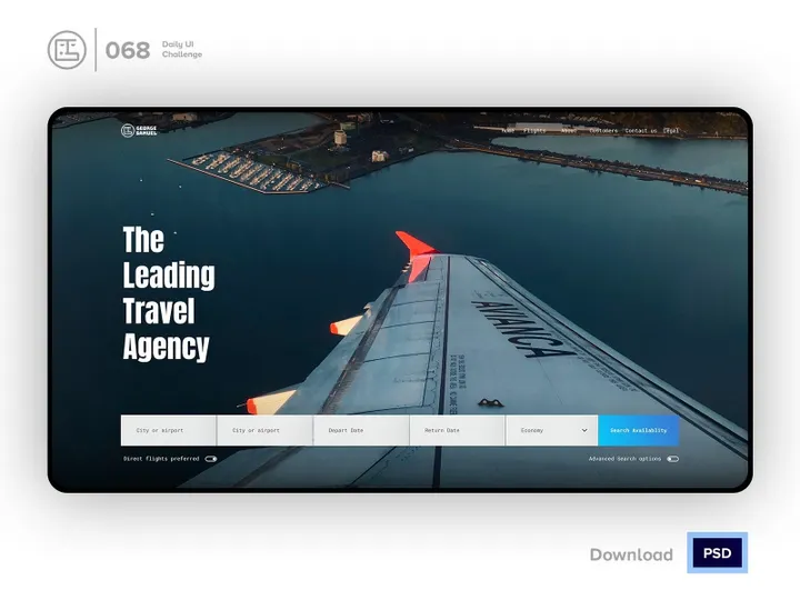 Flight Search | Daily UI challenge - 068/100