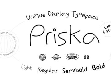 Priska - Unique Display Typeface preview picture