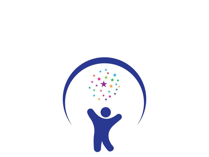People star logo design to achieve a success or dream.
