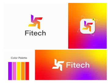 Lettermark Logo - Letter F Logo - Gradient Logo - Business Logo Design preview picture