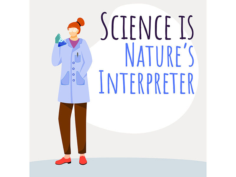 Science is natures interpreter social media post mockup