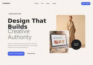 Premium Creative Agency Website Design | Luxury Brand Studio Lan