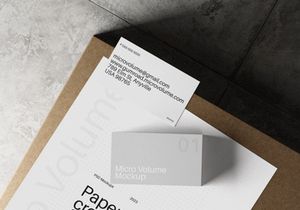 Business Card and Letter head Photoshop Mockup