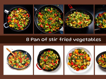 Pan of stir fried vegetables preview picture