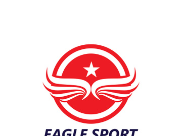 Eagle wing logo design vector image template preview picture
