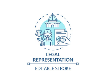 Legal representation concept icon preview picture