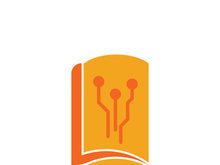 Digital book logo technology vector icon design