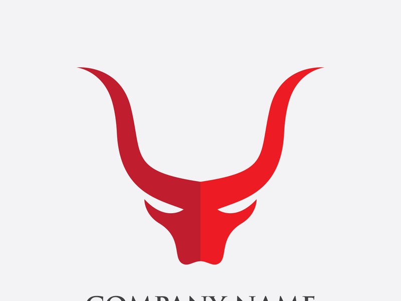 Taurus Logo Template  Red Bull Taurus Logo Template vector icon illustration