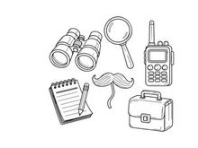 Travel exploration tools flat design vector illustration