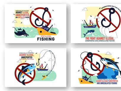 10 Illegal and Unregulated Fishing Illustration