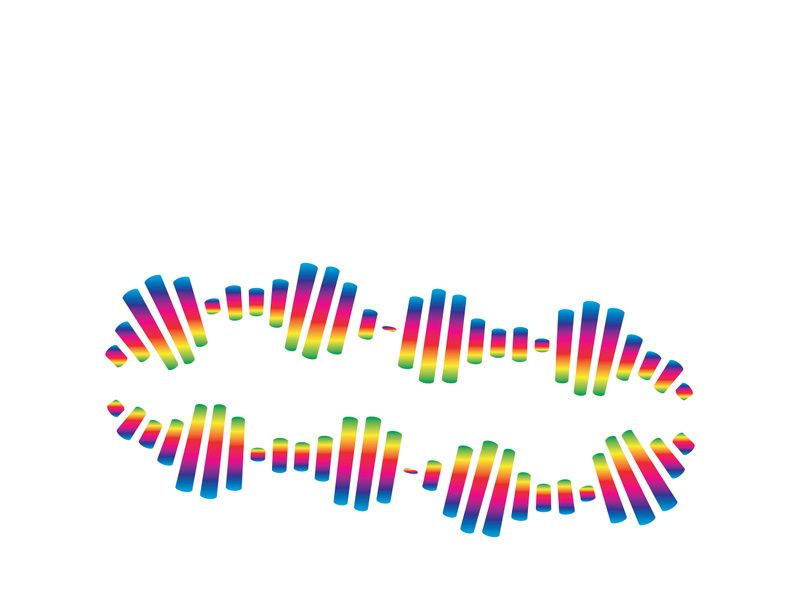 Sound waves vector illustration design template