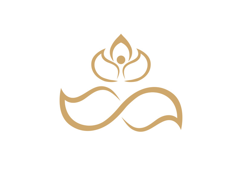Lotus flower health meditation logo symbol