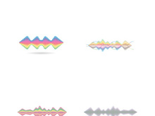 Sound waves vector illustration design template
