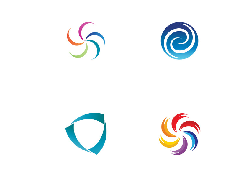 Colorful circle abstract logo design.