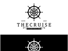 The cruise logo,ship steering logo, boat, yacht, rope, maritime, anchor. Logo for business, sailor, sailing, tourism