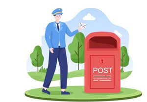 10 Postman Cartoon Vector Illustration